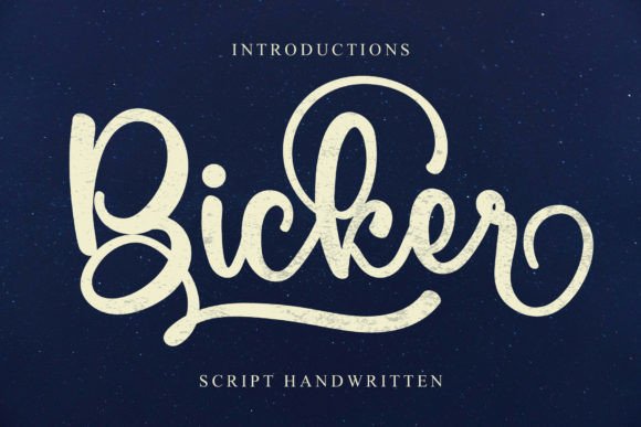 Bicker: A Stylish Script Font for Makers