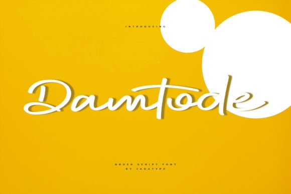 Damtode: A Brush Script for Creative Campaigns