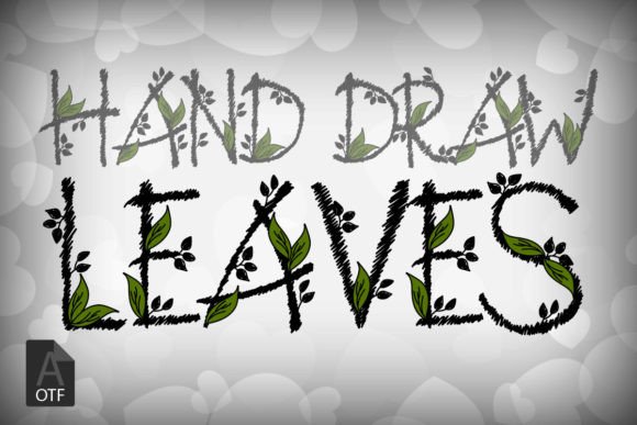 Hand Draw Leaves Font for Creative Marketing