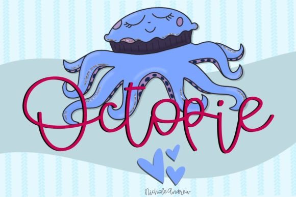 Octopie: A Bouncy Script Font