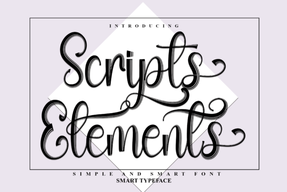 Scripts Elements Font for Creative Projects