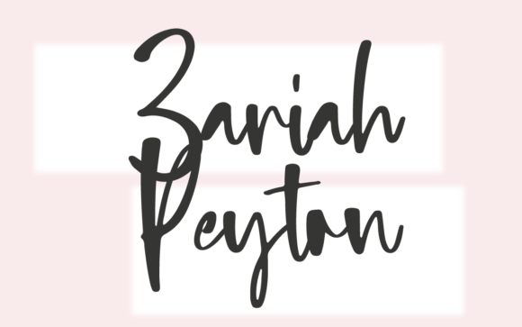 Zariah Peyton: A Script Font with Editorial Elegance